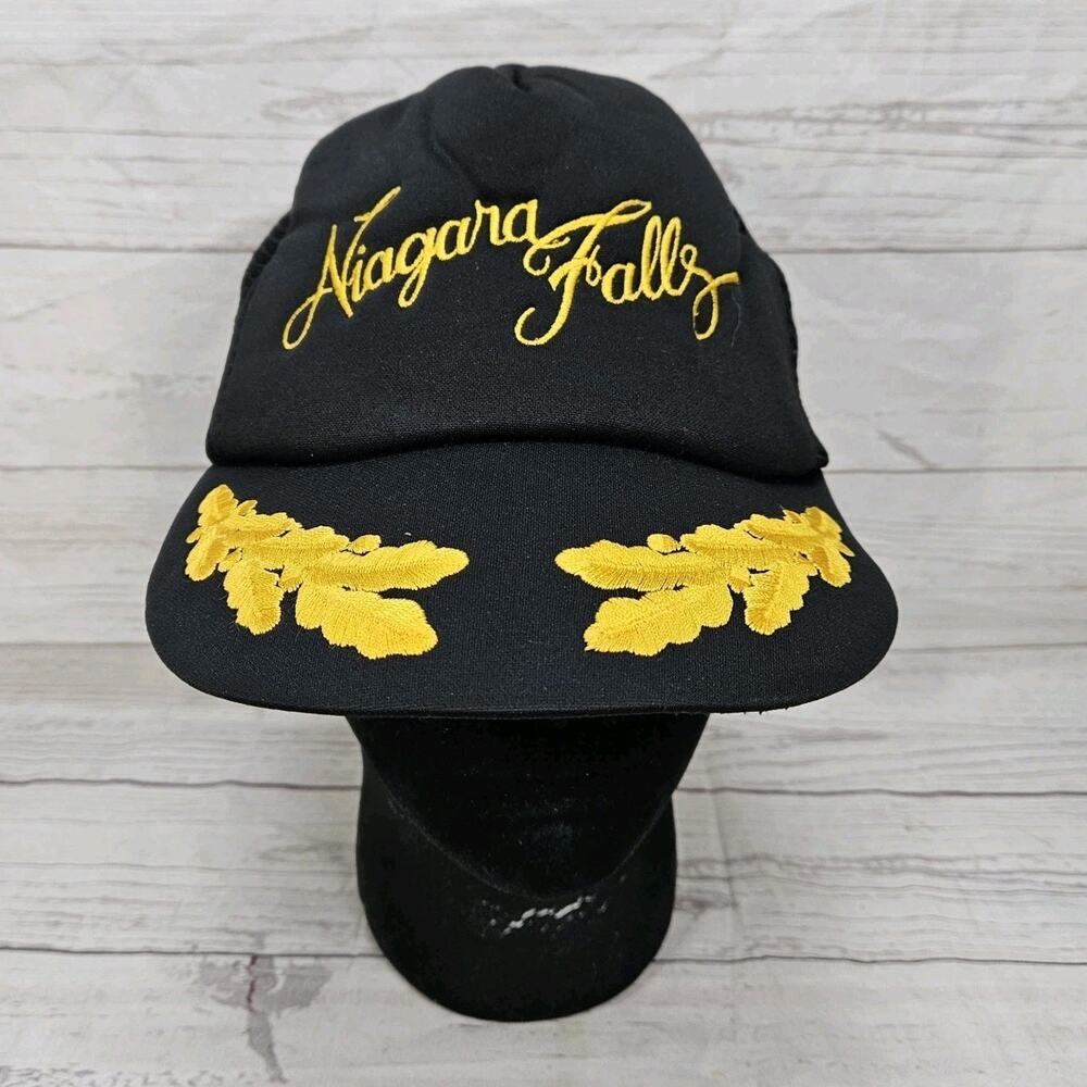 Vintage Niagara Falls Scrambled Egg Hat Cap Trucker Snapback Mesh Embroidered